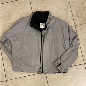 London Fog Gray Windbreaker Jacket with Removable Liner